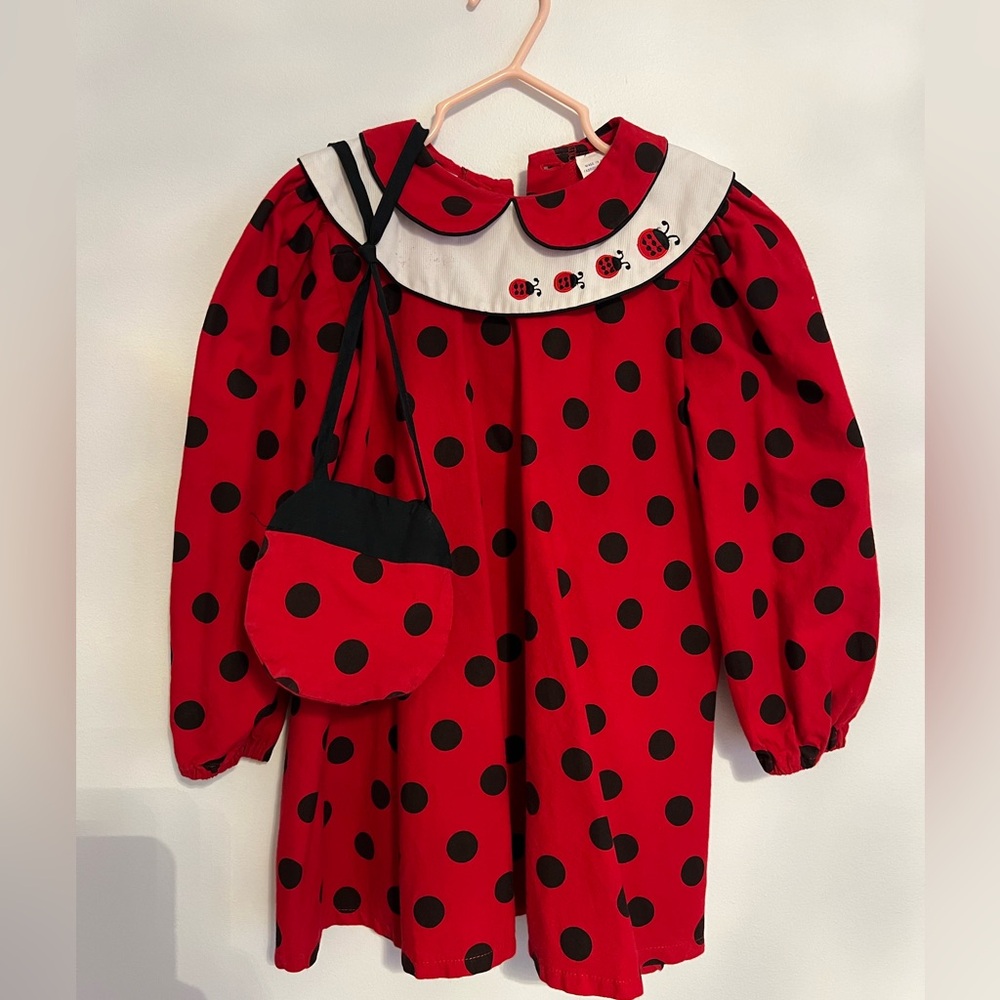 Vintage Halloween dress-up/ Ladybug dress 3T